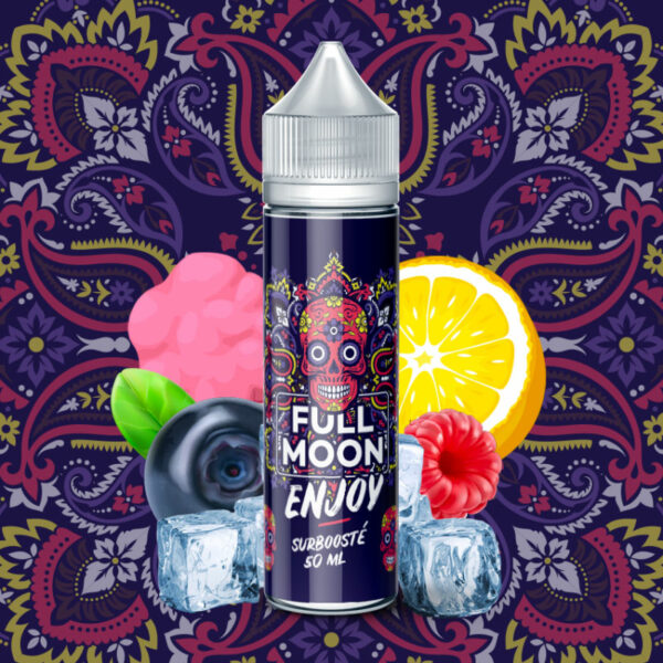 Enjoy Full Moon Citron Cassis Cerise Fraise Barbe à papa 50ml