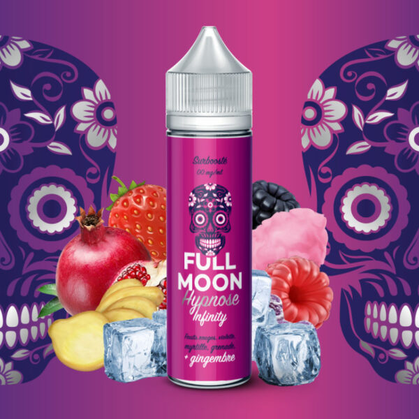 Hypnose Infinity Full Moon Violette Myrtille fruits rouges Gingembre Barbe à papa 50ml