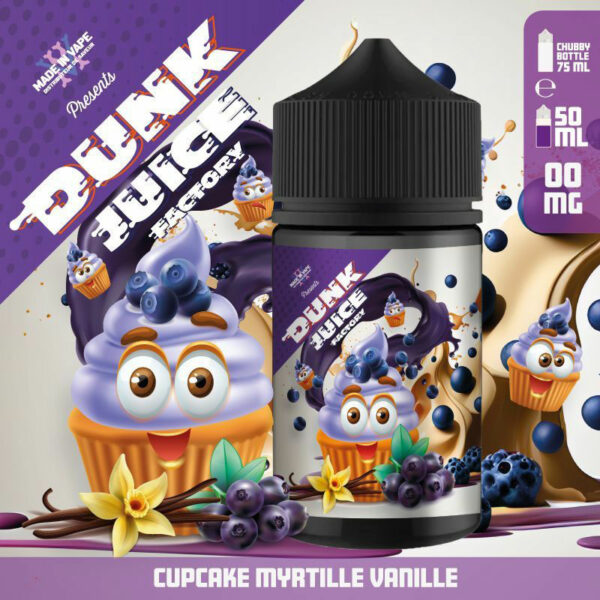 Cupcake Myrtille Vanille | Dunk Juice Factory | 50 ml