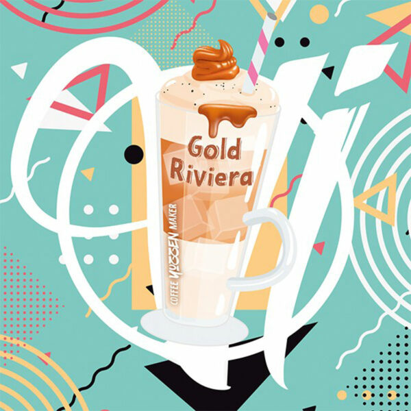 Gold Riviera Café frappé Chantilly Duo de caramels 50 ml logo