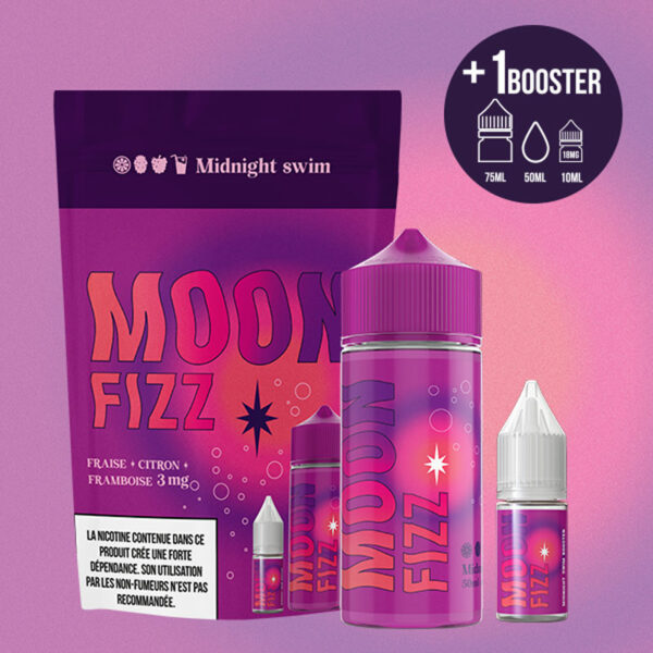 Midnight Swim Moon Fizz Fraise Citron Framboise 50ml plus booster