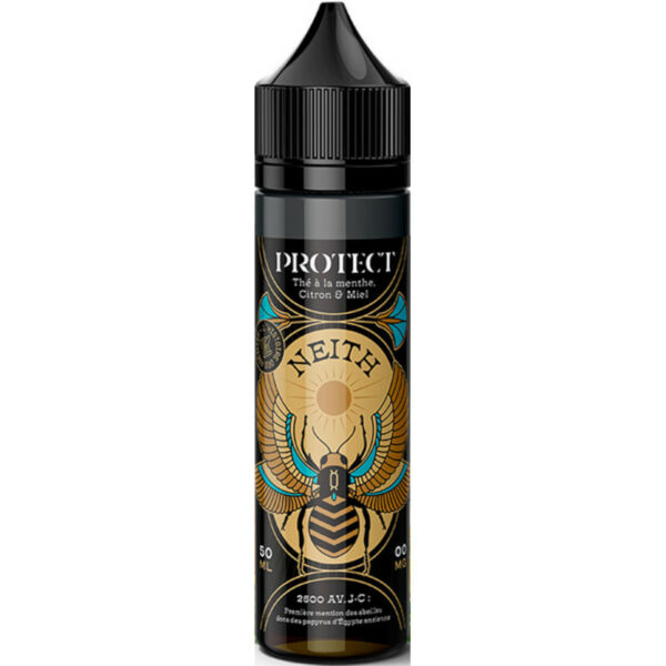 Neith de la gamme Histoire des Abeilles par Protect marie thé vert, menthe, citron et miel pour une vape sophistiquée et inspirée de l’histoire.