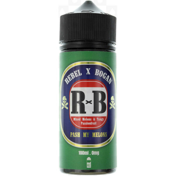 Rebel x Bogan signe Pash My Melons, un e-liquide tropical qui marie la douceur du melon et la vivacité du fruit de la passion, en 100 ml 30/70.
