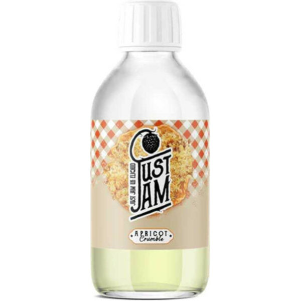 Just Jam présente Apricot Crumble, un dessert fruité et gourmand mêlant abricot et crumble croustillant, en grand format 200 ml 20/80.