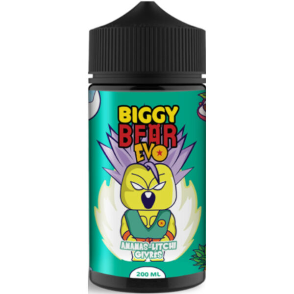 Transportez-vous dans un paradis tropical avec l'Ananas Litchi Givrés de Biggy Bear EVO. Découvrez le mariage parfait entre l'ananas acidulé et le litchi sucré, le tout sublimé par une note de fraîcheur glaciale.