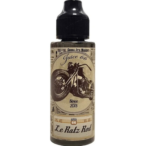 Envie d'une vape gourmande unique ? Laissez-vous séduire par l'e-liquide Ratz Rod de Juice 66. Caramel beurre salé, palet breton et noix de pécan vous transportent vers un océan de saveurs délicieuses.