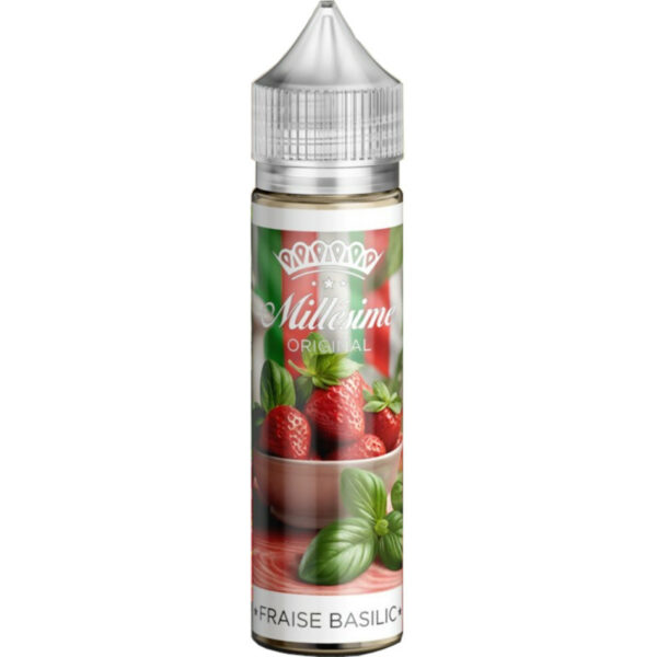 Savourez le mélange original du e-liquide Fraise Basilic de Millésime, une douceur fruitée rehaussée d'une touche de basilic. Essayez-le sans tarder !