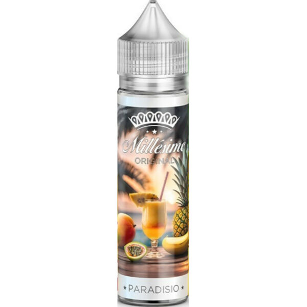 Découvrez Paradisio de Millésime, une explosion de saveurs fruitées pour une vape tropicale inoubliable. Goûtez à l'excellence dès maintenant !