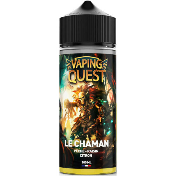 Découvrez Le Chaman de la gamme Vaping Quest, une expérience sensorielle unique. Savourez la pêche juteuse et le raisin sucré, commandez maintenant!