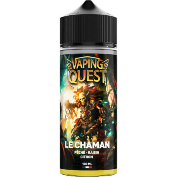 Le Chaman | Vaping Quest | Citron - Pêche - Raisin - Frais | 100 ml