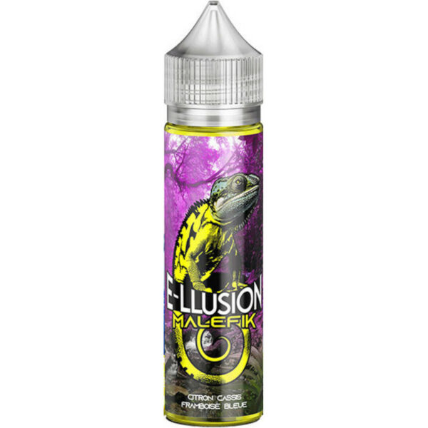 Découvrez Malefik de E-llusion, un e-liquide qui marie citron, cassis et framboise bleue pour une expérience de vapotage inoubliable. Commandez maintenant !
