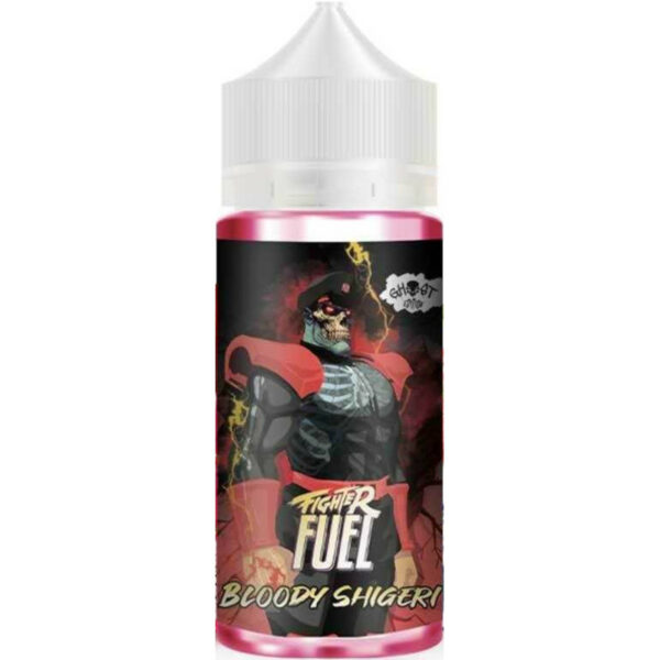 Bloody Shigeri de Fighter Fuel par Maison Fuel 100ml : fruit du dragon, grenade, fraise et fraîcheur glacée pour une vape fruitée percutante en 30/70.