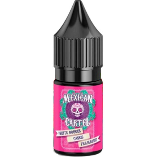 Découvrez Fruits Rouges Cassis Framboise de Mexican Cartel : un concentré 10ml aux saveurs vives de baies rouges et une fraîcheur intense. DIY fruité incontournable.