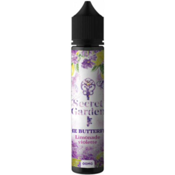 The Butterfly de Secret Garden 50ml : une limonade à la violette fraîche et florale. E-liquide français sans nicotine, en 50/50 et prêt à booster.