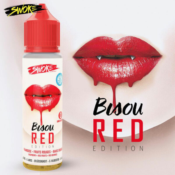 Bisou Red Swoke 50ml – E-liquide fruité et sensuel