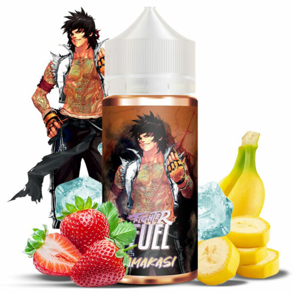 Yamakasi - Fighter Fuel 100ml - E-liquide fruité frais banane fraise