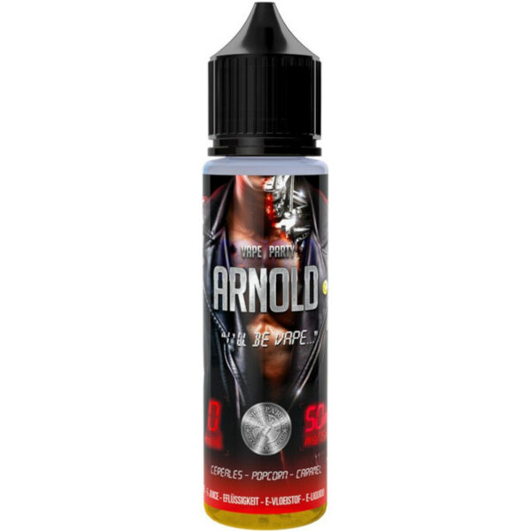 En 2099, la vape devient une arme de résistance ! Découvrez Arnold par Swoke, un e-liquide gourmand à base de céréales, popcorn et caramel.