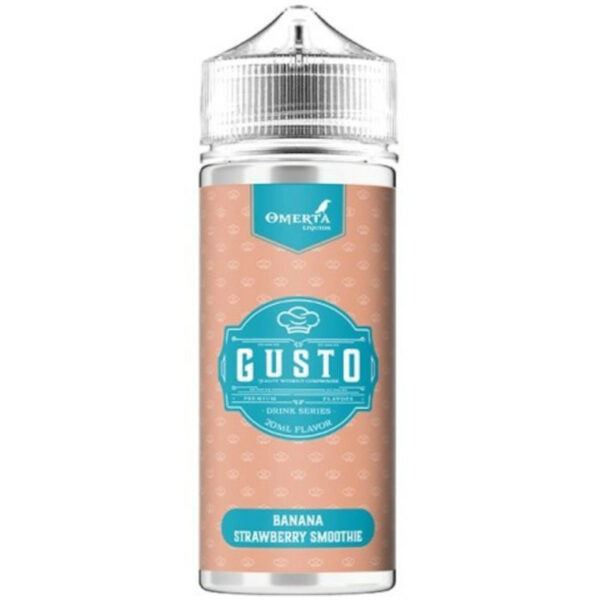Craquez pour Banana Strawberry Smoothie de Omerta Liquids, un mix onctueux de banane et de fraise dans un format 100 ml prêt à booster.