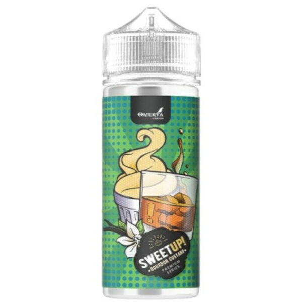 Succombez à Bourbon Custard par Omerta Liquids : une crème pâtissière fondante relevée par un sirop de bourbon, en format 100 ml prêt à booster.