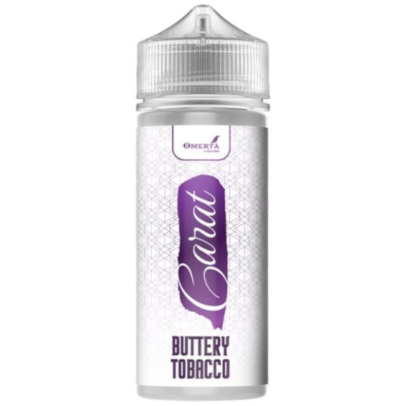 Découvrez Buttery Tobacco par Omerta Liquids : un e-liquide 100 ml au tabac blond, pécan, fruits à coque et caramel, prêt à booster.