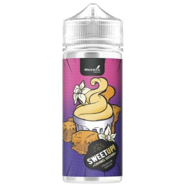 Craquez pour Caramel Custard de Omerta Liquids, un e-liquide 100 ml alliant caramel doux, vanille et crème pâtissière onctueuse.