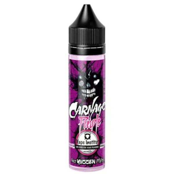 Carnage Purple revisite le best-seller de Vape Institut avec une tornade de fruits rouges, mûre, myrtille et fraîcheur intense. Disponible en 50 ml boostable.