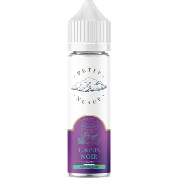 Découvrez Cassis Noir de Petit Nuage : une recette fruitée et régressive au cassis noir et chewing-gum, en format 50 ml.