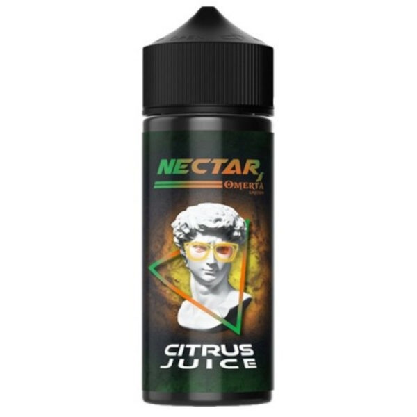 Citrus Juice par Omerta Liquids : un mix tonique de citron, orange et pamplemousse dans un e-liquide 100 ml prêt à booster.