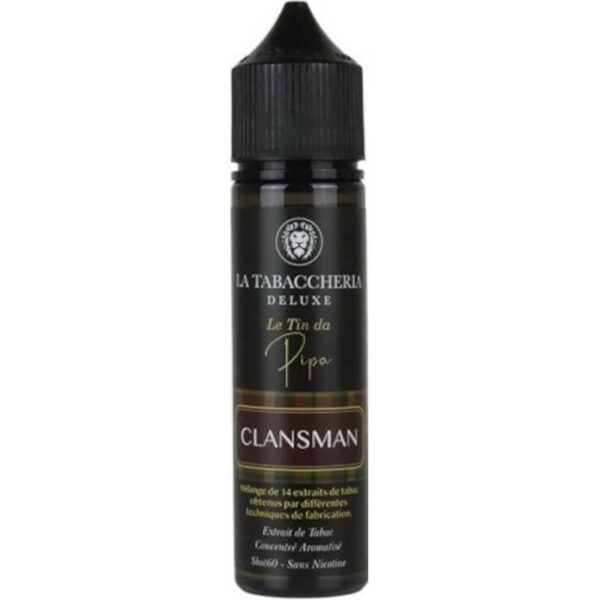 Savourez Clansman Deluxe de La Tabaccheria : un concentré 40 ml complexe, naturel et parfaitement équilibré. Idéal pour amateurs de tabacs bruns.