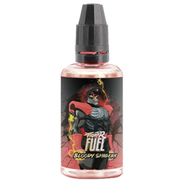 Fruit du dragon, grenade et fraise sur un souffle givré : découvrez Bloody Shigeri, concentré 30 ml Fighter Fuel signé Maison Fuel. Une recette flamboyante et fruitée.