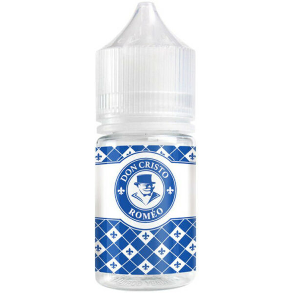 Découvrez Don Cristo Romeo, un concentré DIY intense au goût de cigare cubain boisé. Format 30 ml – Canada.