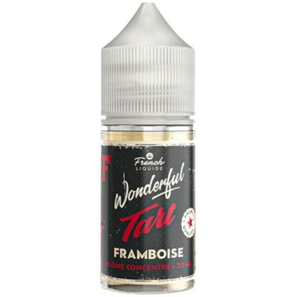 Un fruit rouge vif sur une pâte dorée : Framboise, le concentré 30 ml de la gamme Wonderful Tart, signé Le French Liquide, sublime votre vape DIY.