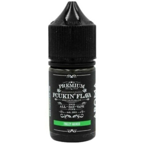 Mangue verte et menthe fraîche : le concentré Freezy Mango 30 ml vous transporte directement sous les tropiques avec une vape fruitée et glacée made in Malaisie.