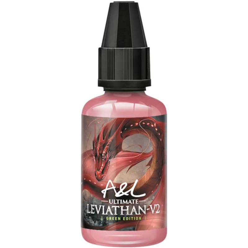 Vapez la puissance de la fraise avec Leviathan V2 Green Edition. Une version sans sucralose du concentré Ultimate, pure et intensément fruitée. Format 30 ml.