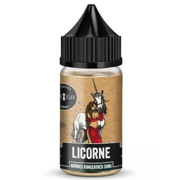 Plongez dans un monde fruité et givré avec le concentré Licorne de Curieux. Fraise, fruit du dragon et fraîcheur intense dans un flacon 30ml à diluer pour DIY.