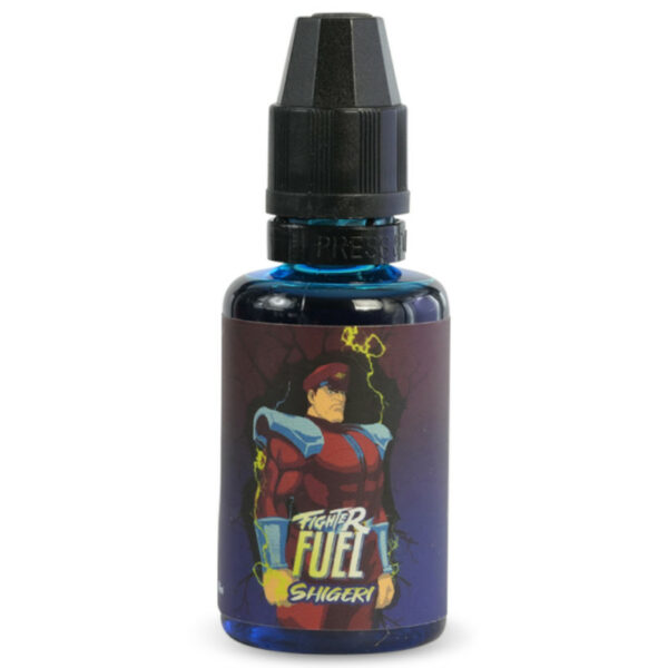 Grenade, fraise et kiwi sur lit de fraîcheur : Shigeri, concentré 30 ml Fighter Fuel par Maison Fuel, offre un fruité-frais intense et percutant.