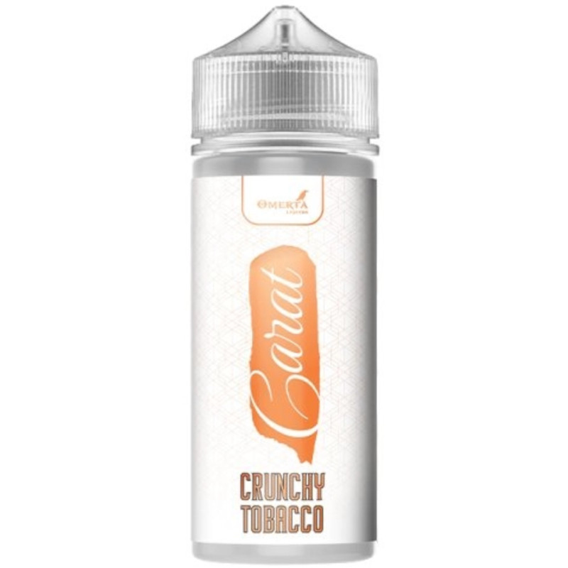 Découvrez Crunchy Tobacco par Omerta Liquids : un mélange original de tabac blond, noisette, pistache et crème vanille en format 100 ml prêt à booster.