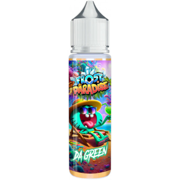 Craquez pour Da Green, un e-liquide fruité-frais qui mêle fruit de la passion, myrtille, citron et fraîcheur. Une création explosive signée Frost Paradise par Knoks.