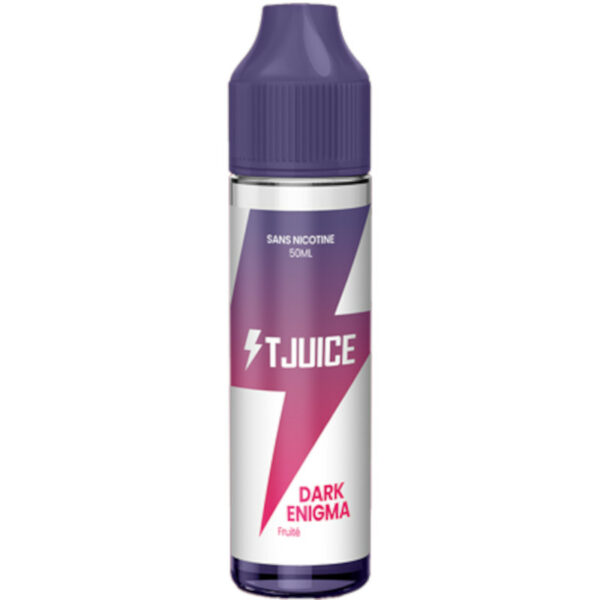 Explorez le mystère de Dark Enigma : cassis, litchi et menthe dans une vape fruitée et fraîche signée TJuice.