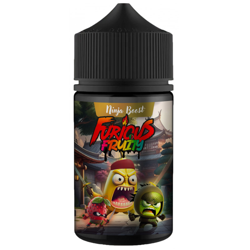 Ninja Boost 50 ml, l’e-liquide fruité de Made in Vape. Banane, kiwi, fraise et fraîcheur discrète pour une vape dynamique et pleine de caractère.