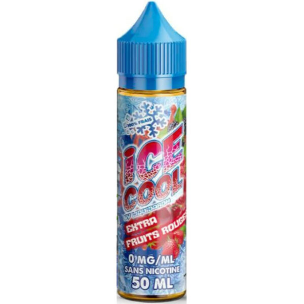 Un cocktail fruité-frais signé Ice Cool ! Extra Fruits Rouges, c’est la force des fruits rouges avec une fraîcheur intense, en 50 ml prêt à booster.