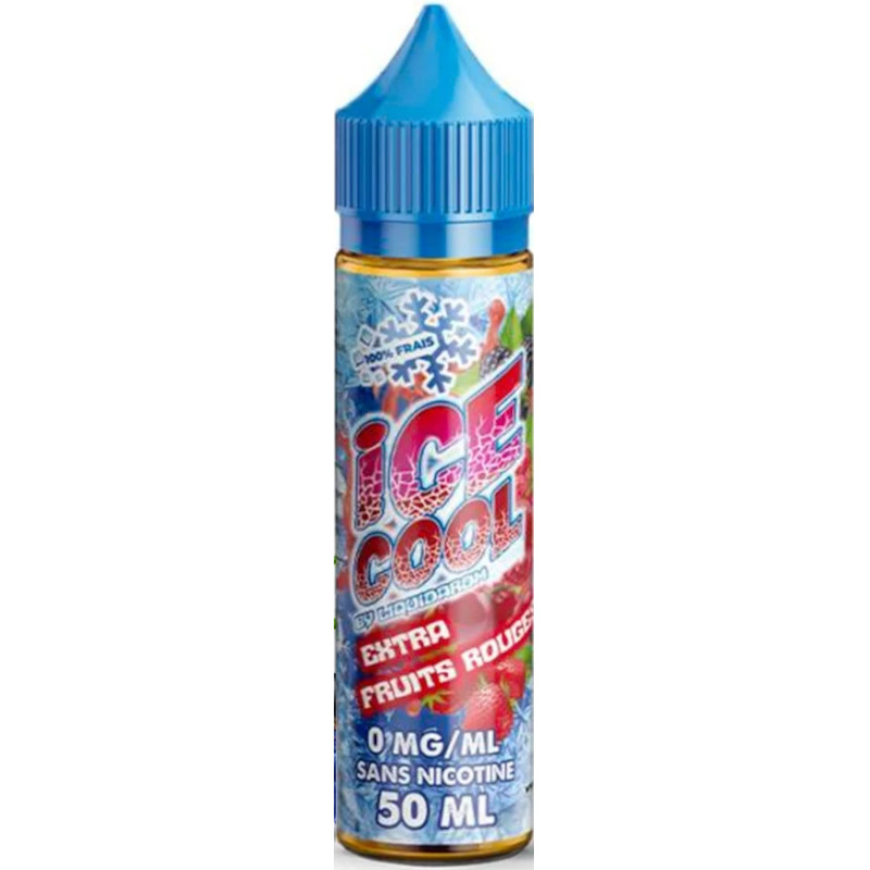 Un cocktail fruité-frais signé Ice Cool ! Extra Fruits Rouges, c’est la force des fruits rouges avec une fraîcheur intense, en 50 ml prêt à booster.
