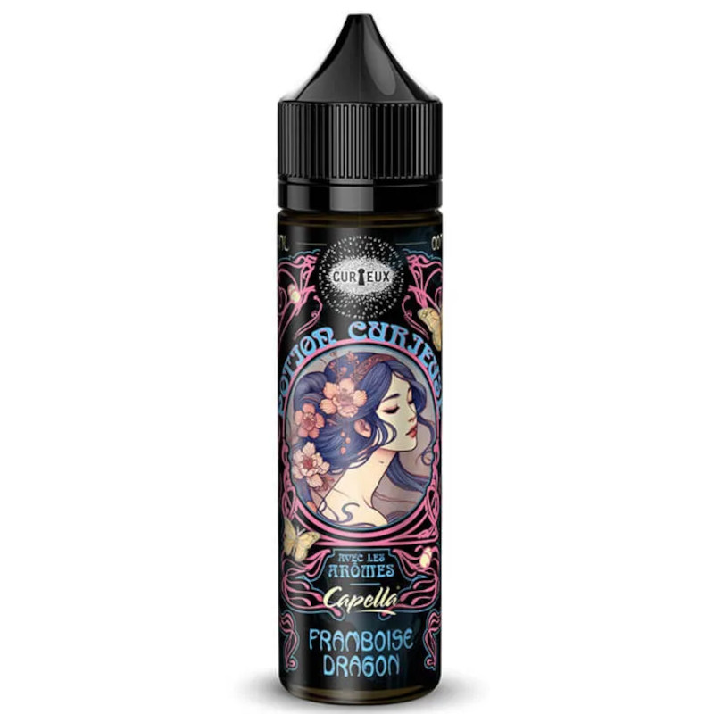 Curieux dévoile Framboise Dragon, une fusion magique de framboise et fruit du dragon dans une vape végétale intense. Format 50 ml.