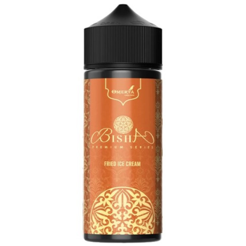 Fried Ice Cream par Omerta Liquids : une glace vanille frite enrobée de céréales croustillantes et nappée de caramel, en 100 ml prêt à booster.