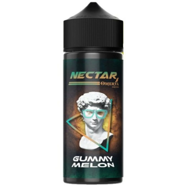 Gummy Melon par Omerta Liquids : un e-liquide fruité et gourmand au bon goût de melon et de bonbon, en format 100 ml prêt à booster.