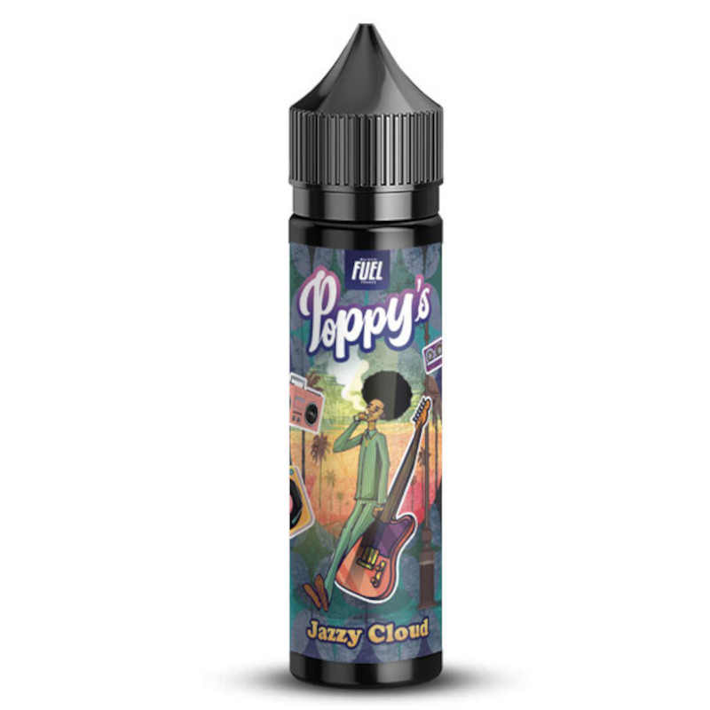 Jazzy Cloud Poppy's mêle les fruits tropicaux à la fraîcheur : ananas, goyave et mangue dans un format 50 ml au ratio 50/50. Un délice à vaper venu des tropiques.
