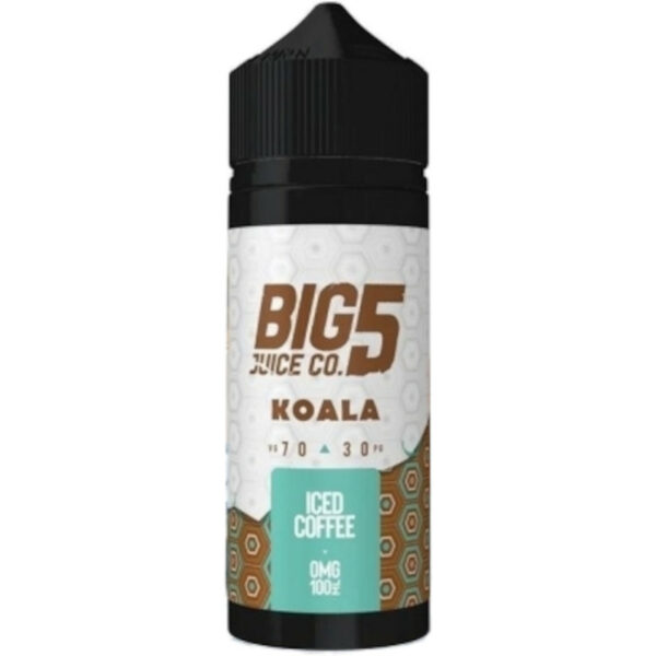 Koala de BIG 5 JUICE Co propose un mélange intense de café et de crème, relevé d’une fraîcheur délicate. Une vape gourmande et réconfortante en 100 ml.