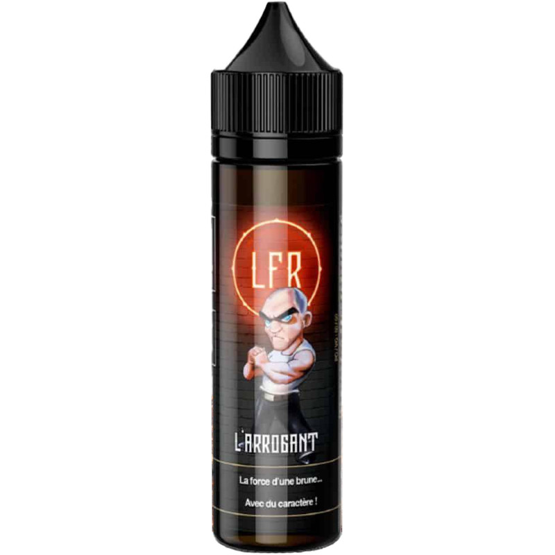L’Arrogant de LFR est un classic brun corsé, 100 % végétal, au caractère affirmé. Format 40 ml sans nicotine, parfait pour le sevrage tabagique.
