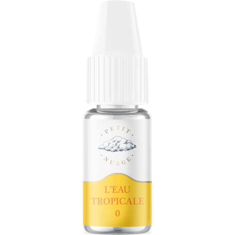 Laissez-vous tenter par L’Eau Tropicale de Petit Nuage : un e-liquide fruité 10 ml au doux parfum de boisson d’enfance.