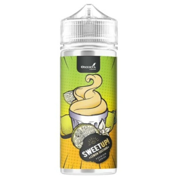 Découvrez Lemon Custard de Omerta Liquids : un mélange onctueux de citron, meringue et crème pâtissière, en format 100 ml prêt à booster.